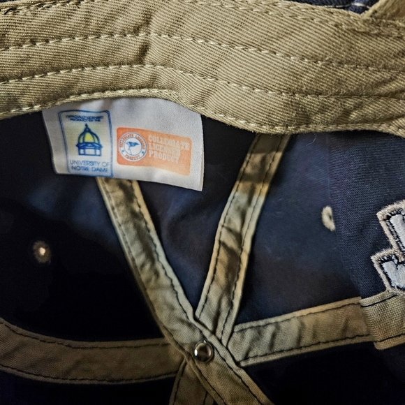 NOTRE DAME Fighting Irish VINTAGE Blue Baseball Ballcap Hat- OS - Picture 7 of 7